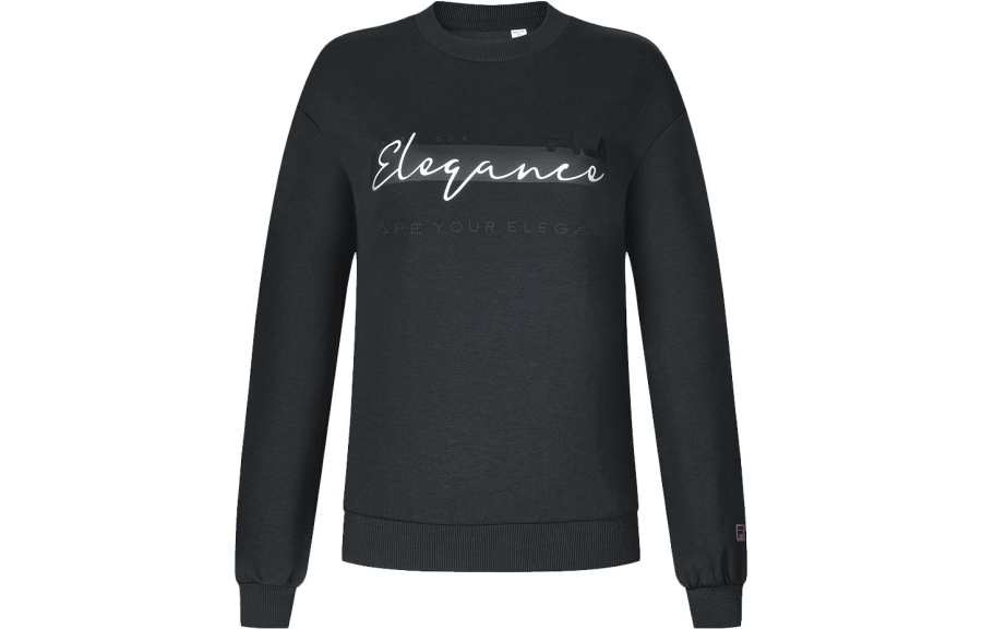 FILA Sweatshirts Women's Pitch Black Crew Neck Moderate Regular