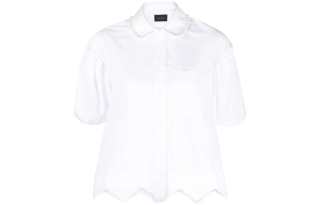 SIMONE ROCHA Faux Pearl embellished Cotton Shirt