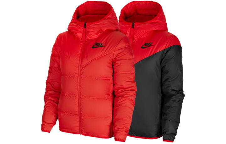 Nike Nike Down Jackets Women's University Red Hooded Moderate Other