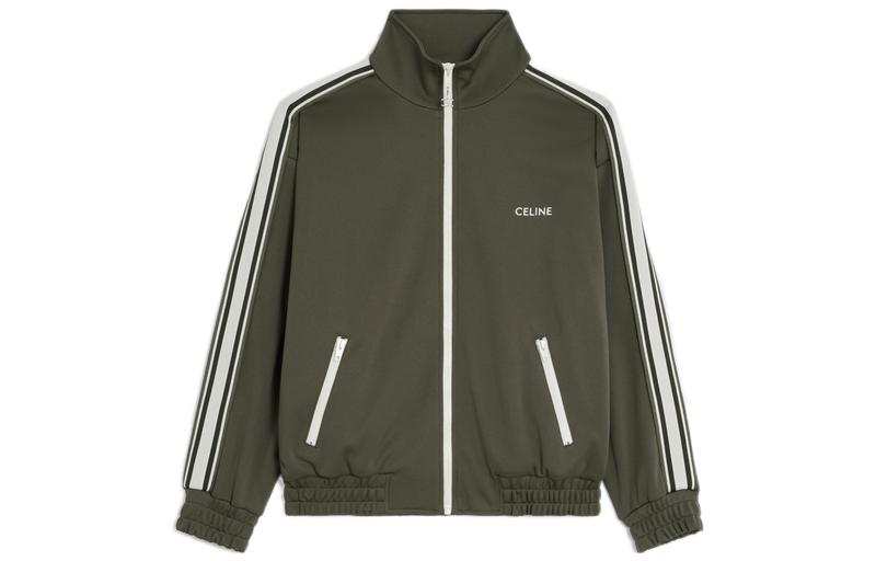 CELINE CELINE Jackets Women's Green Stand Collar Moderate Other