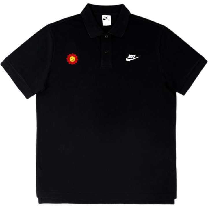 Nike Nike Polo Shirts Men's Black Polo Collar Moderate Straight Fit