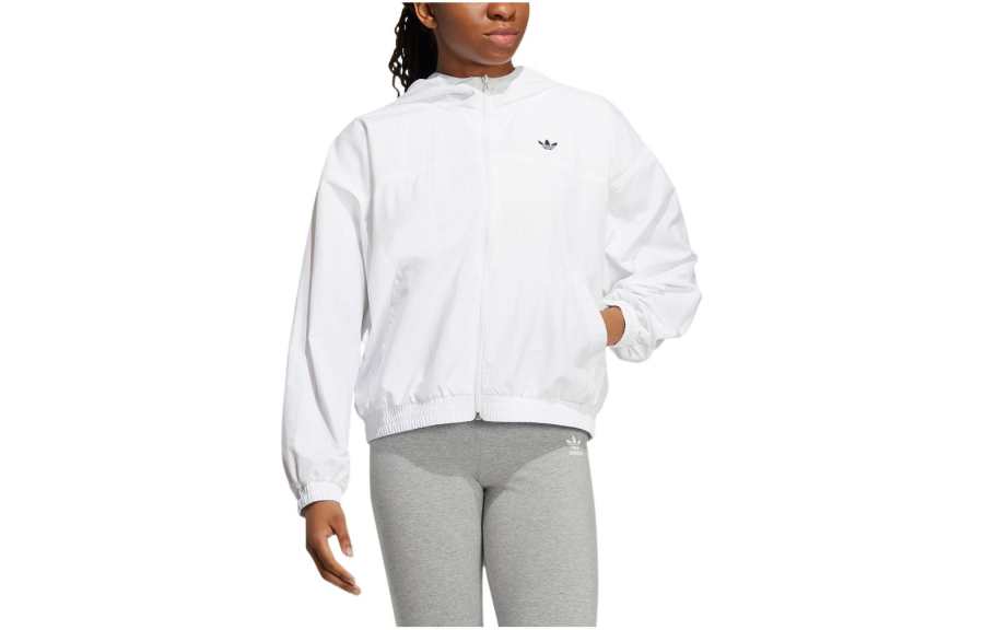 Adidas Originals Jackets Women's White Hooded Moderate Other