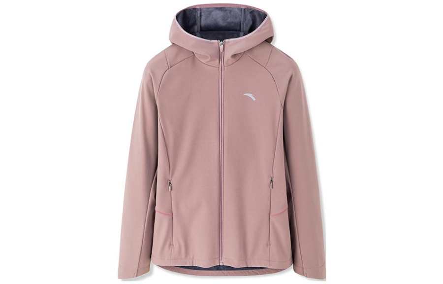 ANTA Running Collection Jackets Women's Dusty Purple Gray Hooded Thickened Other