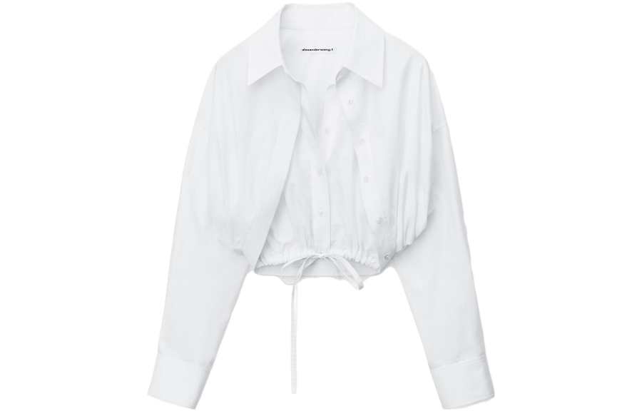 Alexander Wang Alexander Wang Layered Long Sleeved Cropped Shirt