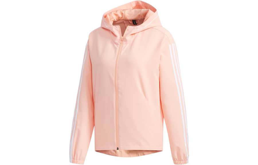 Adidas Neo Jackets Women's Pink Hooded Moderate Straight Fit