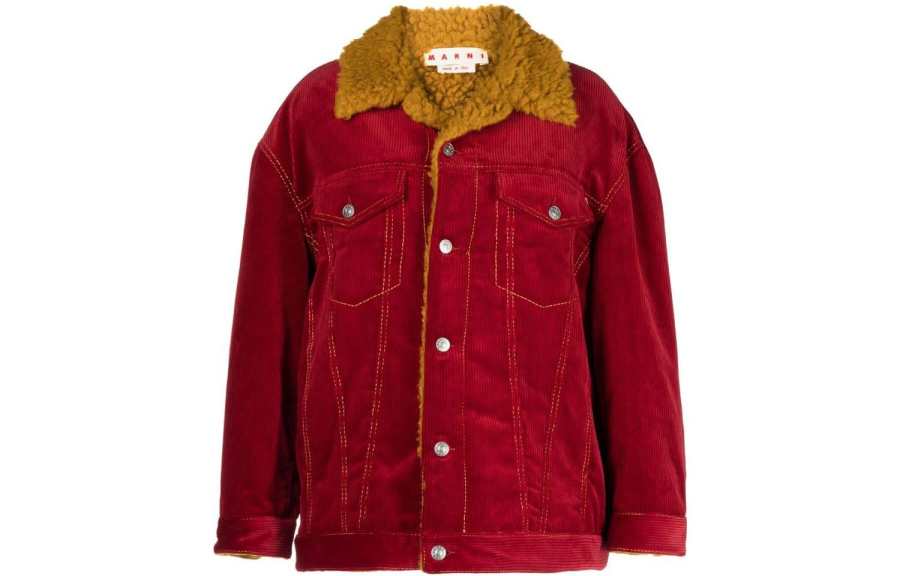 MARNI MARNI Jackets Women's Red Lapel Moderate Other