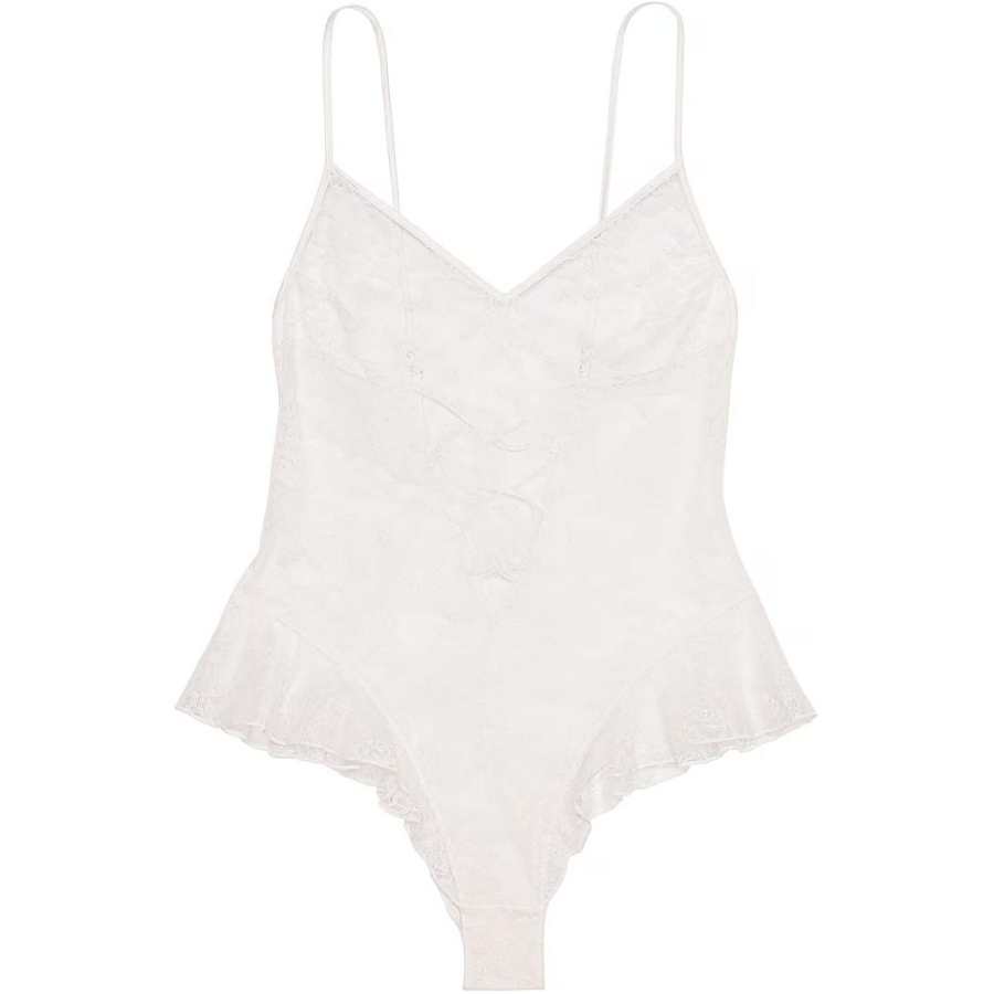 Victoria's Secret PINK/VERY SEXY/Rose Lace Teddy/Coconut White Camisole Women's Coconut White