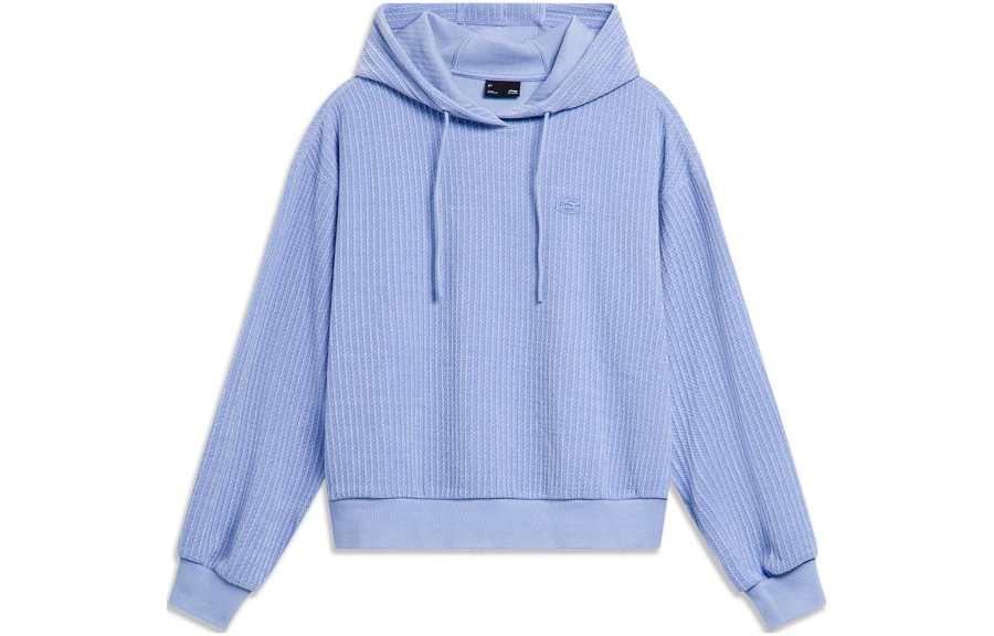 Li-Ning Li Ning Sports Life Collection Sweatshirts Women's Glacier Gray Blue Hooded Moderate Other