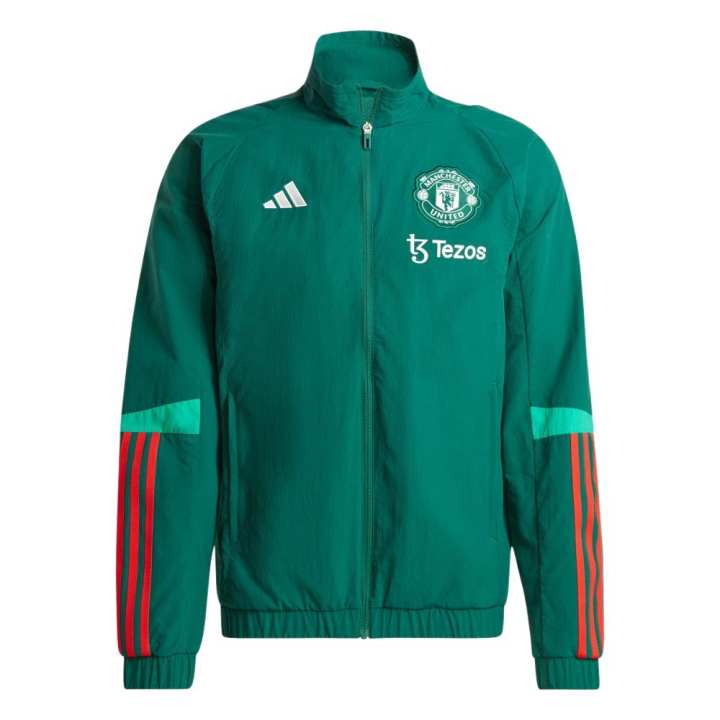 Adidas Adidas MUFC Jackets Men's Green Stand Collar Moderate Other