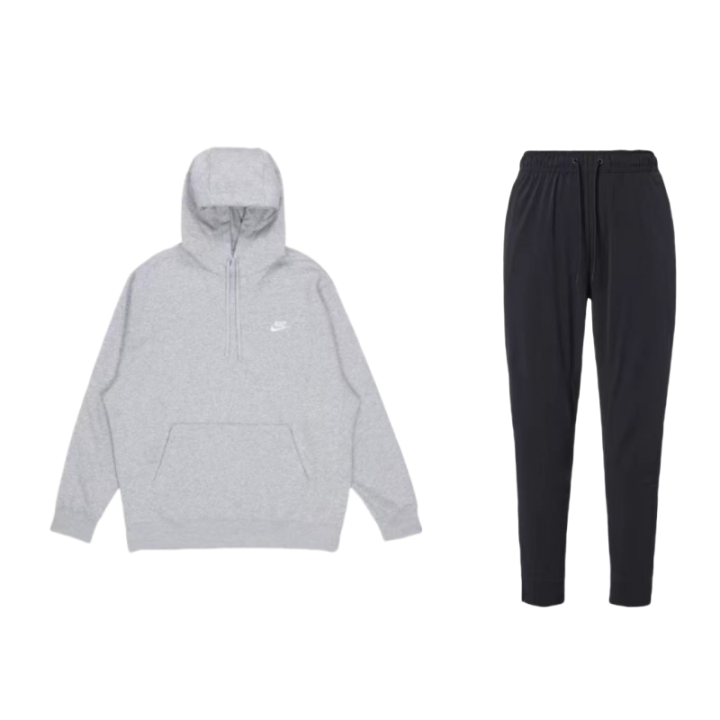 Nike Nike Sportswear Club Fleece Thermal Pullover Fleece Lined Hooded Long Sleeved Quick Dry Breathable Pants