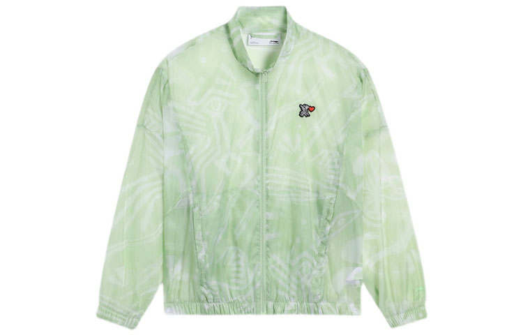 Li-Ning Li Ning Sports Trendy Collection Jacket Women's Celadon Green All Over Print