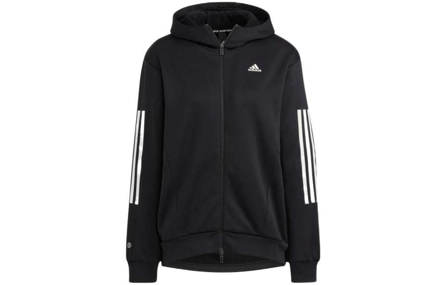 Adidas Adidas Jackets Women's Black Hooded Moderate Straight Fit