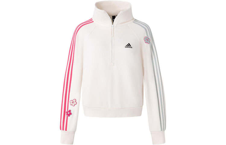Adidas Adidas Flower 3 Stripes Sweatshirt Women's Pink White