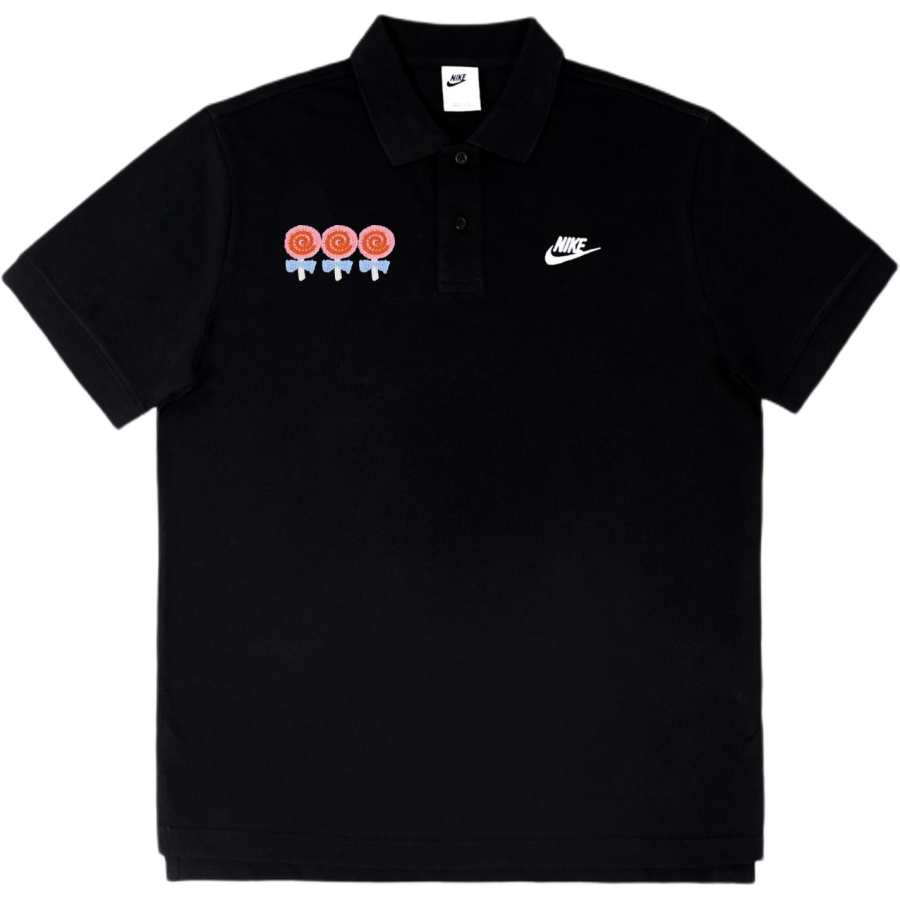 Nike Nike Polo Shirts Men's Black Polo Collar Moderate Straight Fit