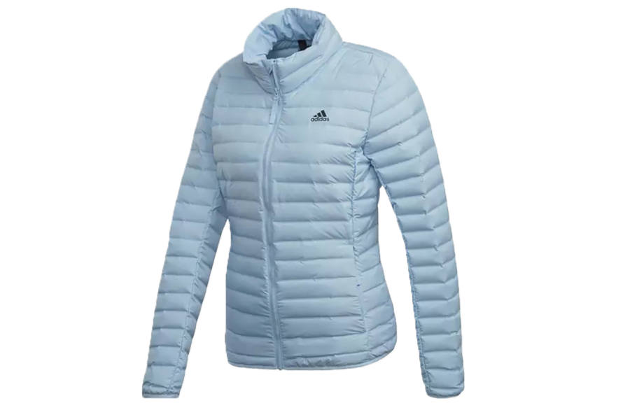 Adidas Adidas Down Jackets Women's Sky Blue Stand Collar Lightweight Other