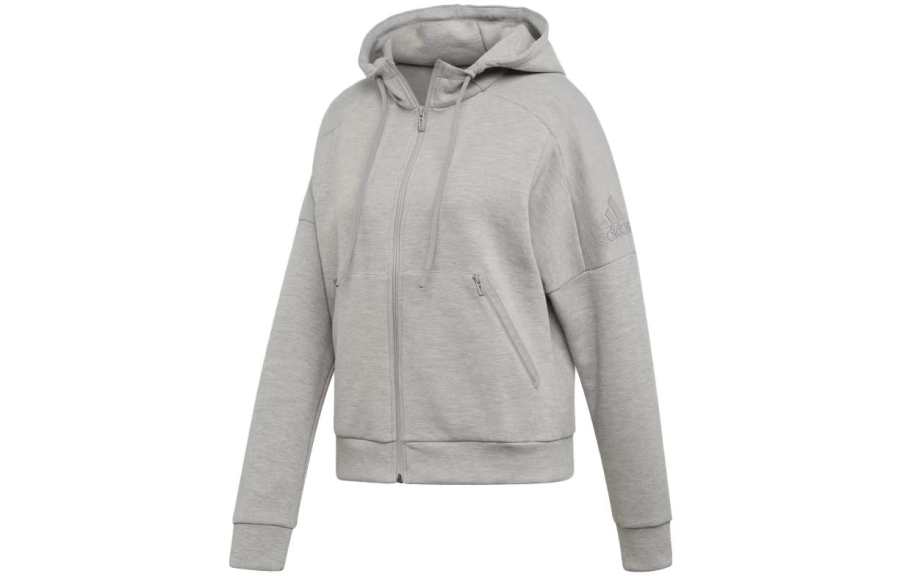 Adidas Adidas Mélang Sweatshirts Women's Gray Hooded Moderate Other