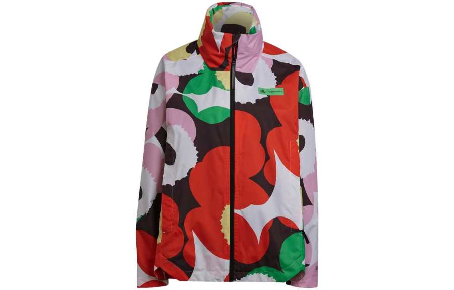 Adidas Adidas X Marimekko Adidas X Marimekko Jackets Women's Red Stand Collar Moderate Other