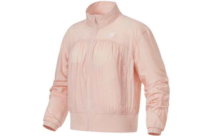 New Balance New Balance IU Jackets Women's Coral Red Stand Collar Moderate Wind Shell