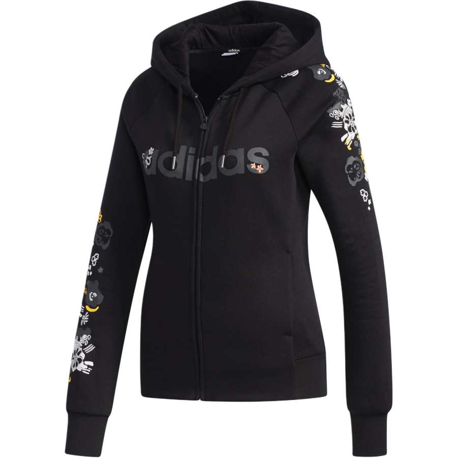 Adidas Neo Sports Lifestyle Collection, Fleece Lined Comfortable Hooded Long Sleeved Jackets & Coats Women's Black