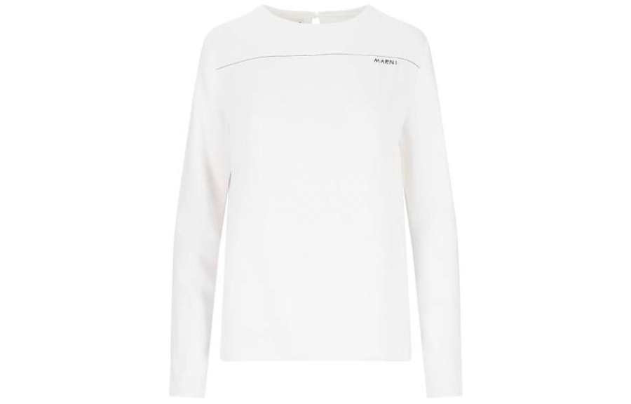 MARNI Logo Printed Crewneck Long Sleeve Shirt