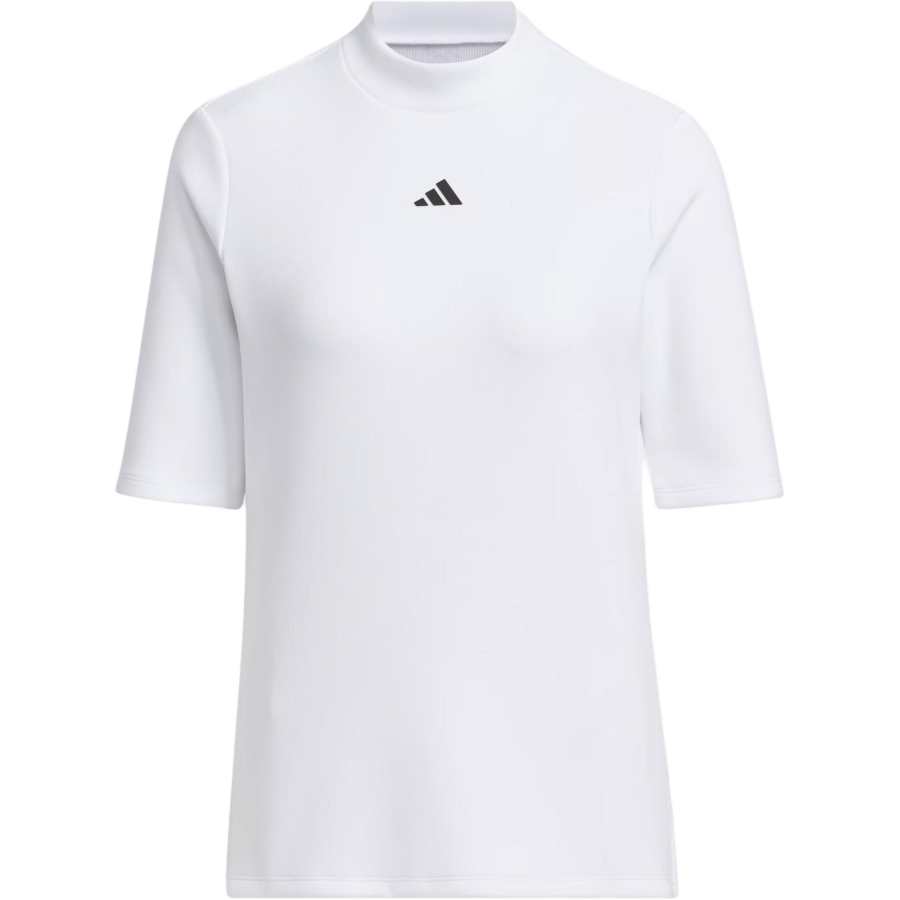 Adidas Adidas Mock Neck Half Sleeve Shirt Polo Shirt Women's White
