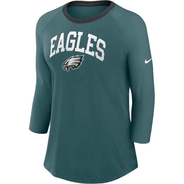 Nike Nike Philadelphia Eagles Women's Nike Nfl 3/4 Sleeve T Shirt
