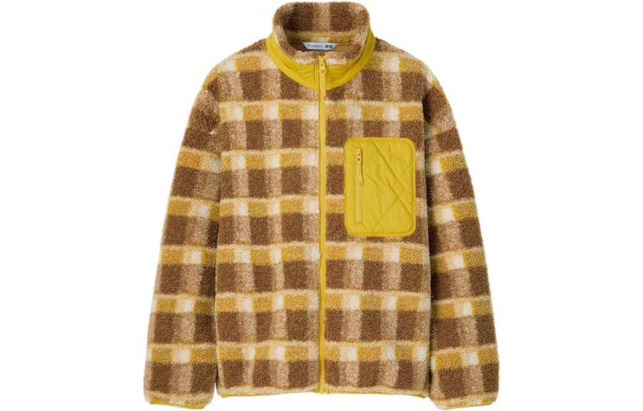 UNIQLO X MARNI Uniqlo Marni Co Branding Jackets Women's Yellow Stand Collar Moderate