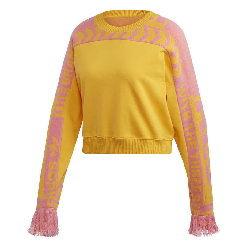 Adidas Adidas Knitwear Women's Orange Crew Neck Moderate Other