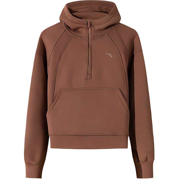 Anta Variety Training Collection Solid Color Hooded Comfortable And Breathable Versatile Casual Fleece Lined Sweatshirt