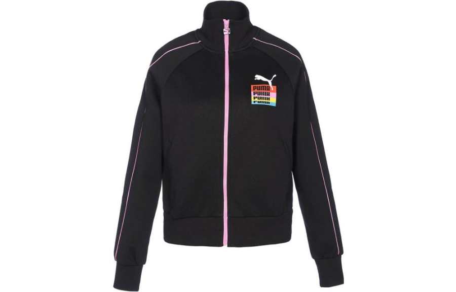 PUMA Jackets Women's Black Stand Collar Moderate Other