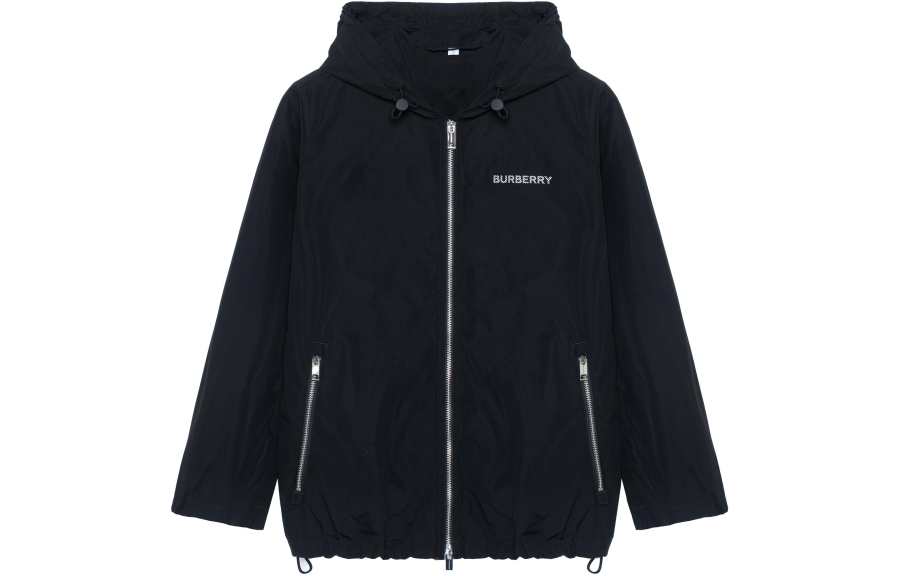 Burberry Jackets Women's Black Hooded Moderate Other