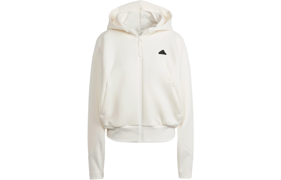 Adidas Adidas Z.N.E Z.N.E. Full Zip Hoodie Sweatshirt Women's Ecru