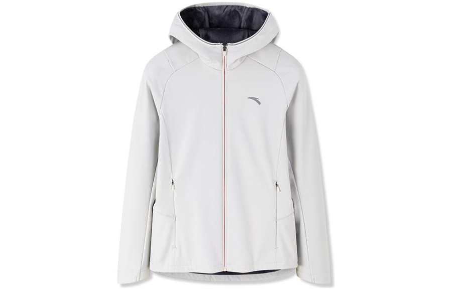 ANTA Running Collection Jackets Women's Mud Gray Hooded Moderate Other