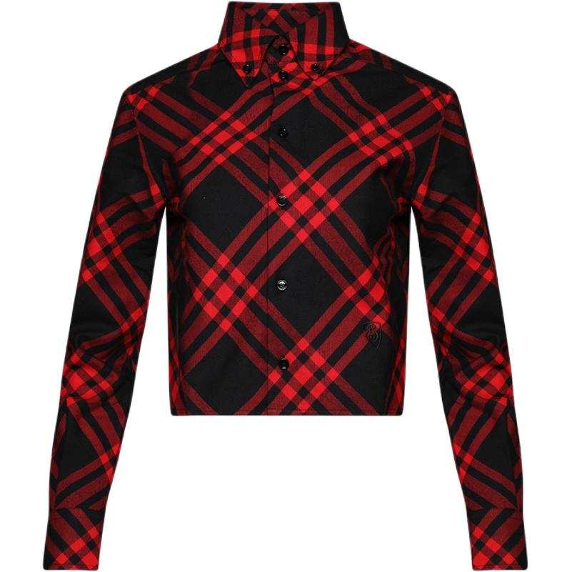 Burberry Plaid check Cropped Shirt