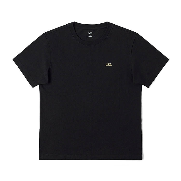 Lee Lee T Shirts Men's Black Crew Neck Moderate