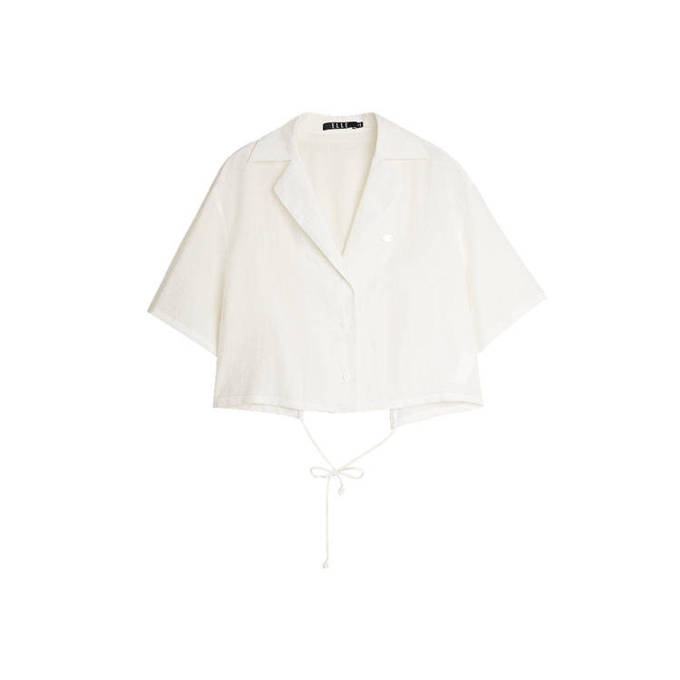 ELLE Shirts Women's Ecru Suit Collar Moderate Shirt