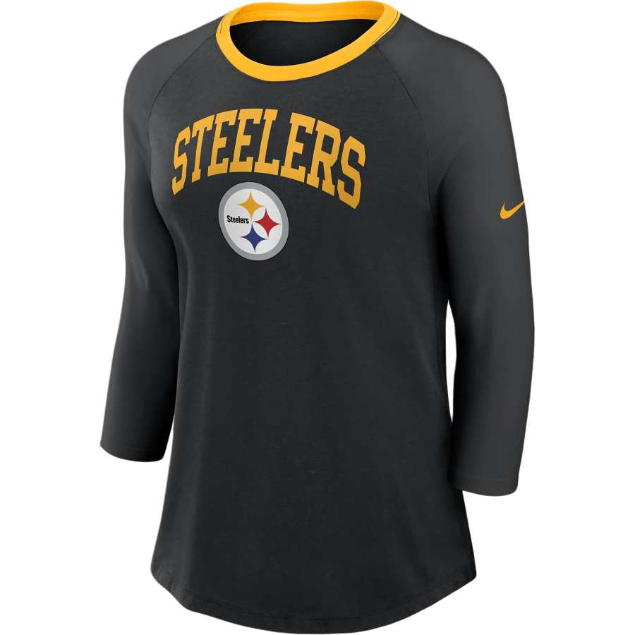 Nike Nike Pittsburgh Steelers Women's Nike Nfl 3/4 Sleeve T Shirt