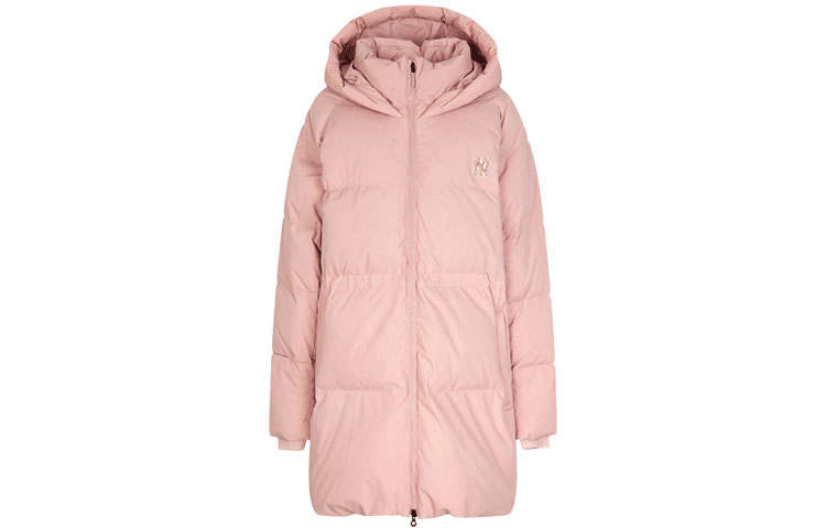 MLB New York Yankees Down Jackets Women's Pink Hooded Moderate Other