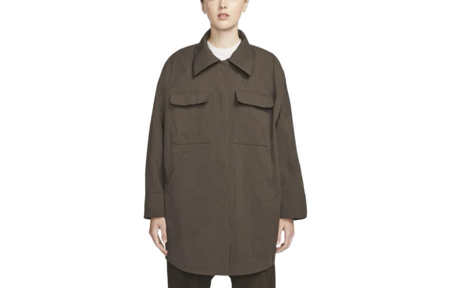 Nike Nike Esc Series Jackets Women's Brown Lapel Moderate Straight Fit