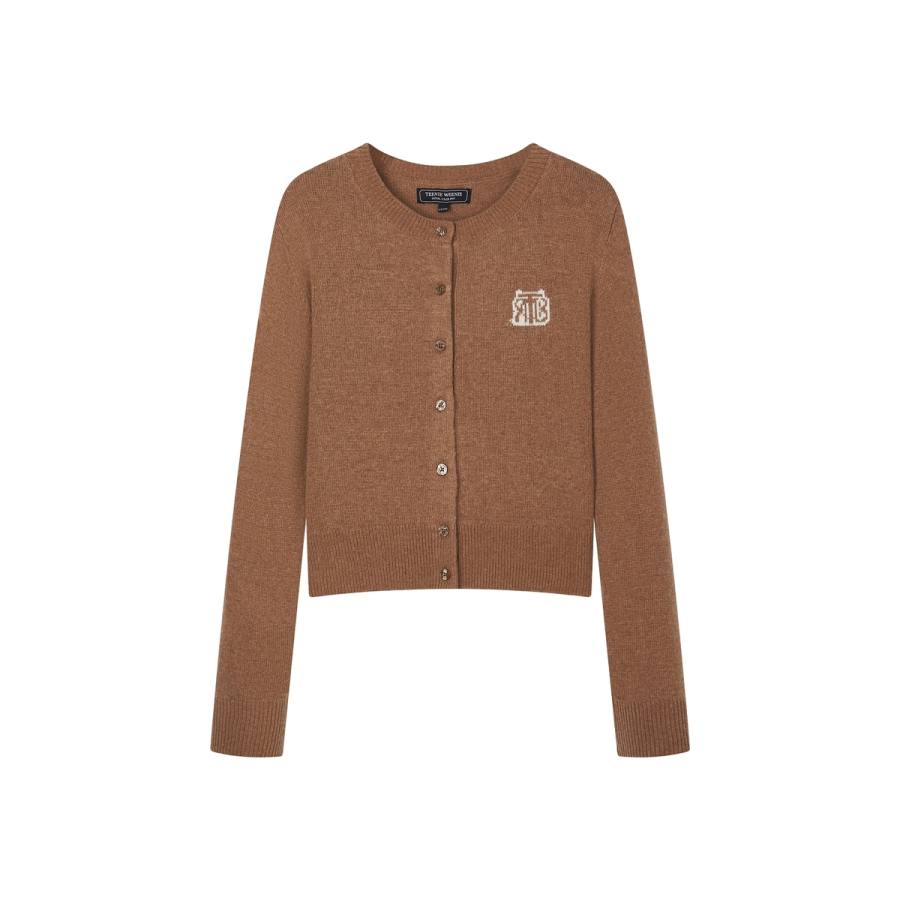 Teenie Weenie Knitwear Women's Crew Neck Moderate Cardigan