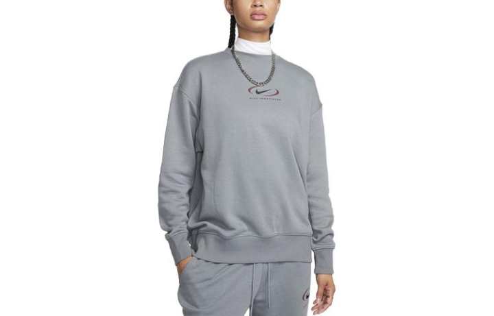 Nike Nike Sweatshirts Women's Gray Crew Neck Moderate Regular