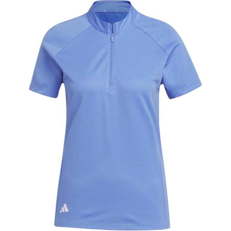 Adidas Adidas Polo Shirts Women's Blue Stand Collar Moderate Straight Fit