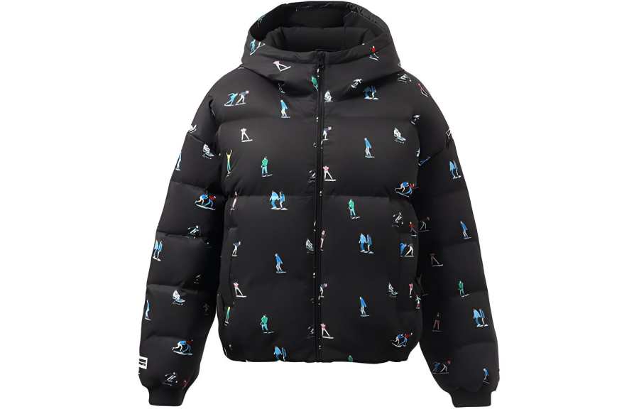 Li-Ning Li Ning Sports Fashion Collection Down Jackets Women's Black Hooded Non Detachable Moderate Other
