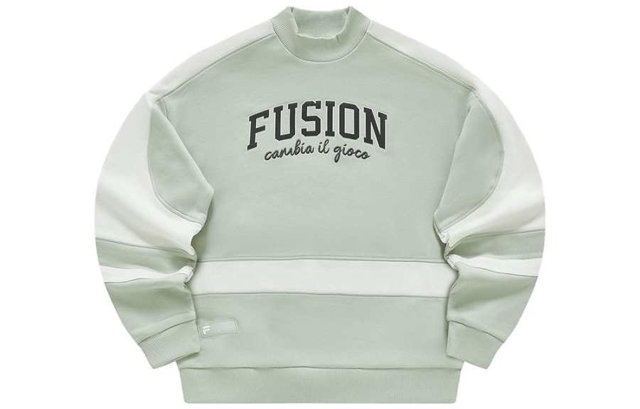 FILA FUSION Sweatshirts Women's Tea Massage Green Turtleneck Moderate Regular