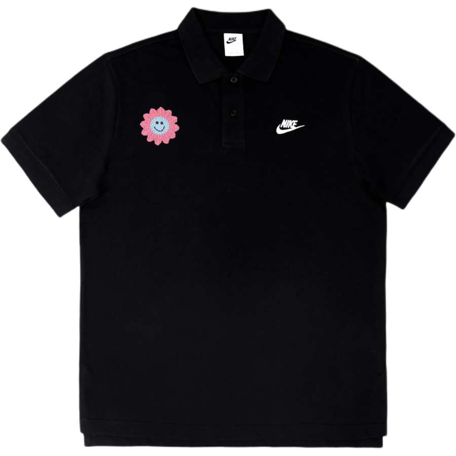 Nike Nike Polo Shirts Men's Black Polo Collar Moderate Straight Fit