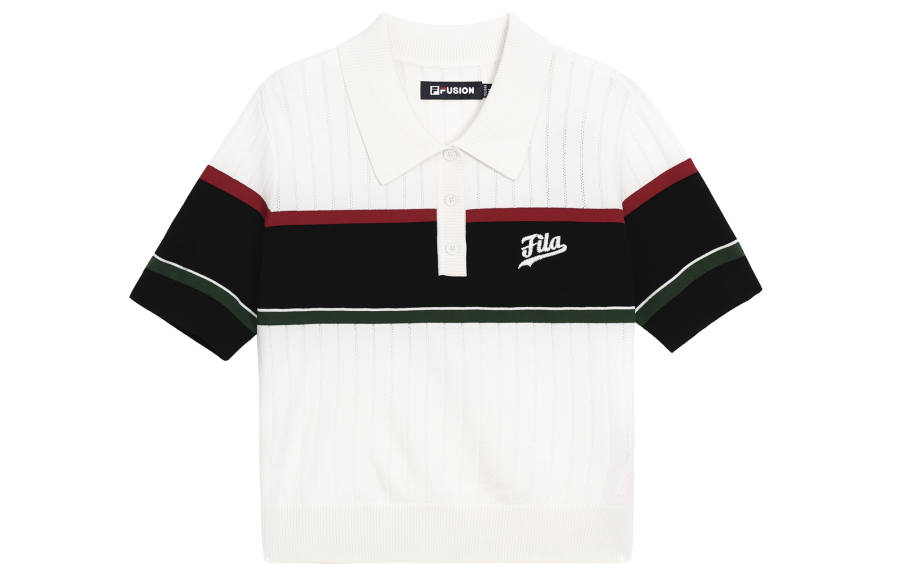 FILA FUSION Polo Shirt Women's Cloud White