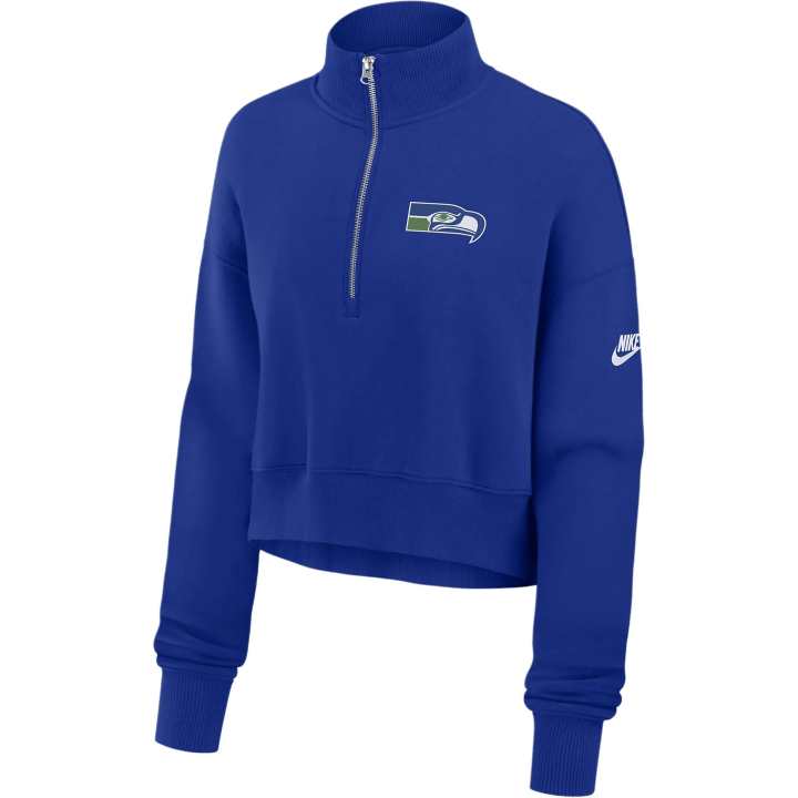 Nike Nike Seattle Seahawks Rewind Phoenix Women's Nike Nfl Cropped 1/4 Zip Crew