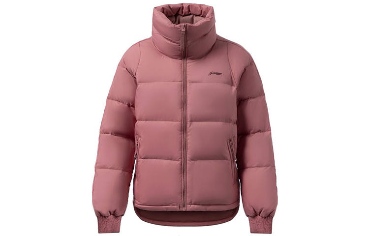 Li-Ning Li Ning Training Series Down Jackets Women's Withered Rose Red Stand Collar Moderate Other