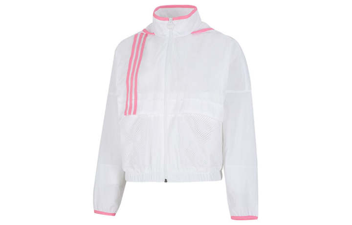 Adidas Adidas Jackets Women's White Hooded Moderate Other