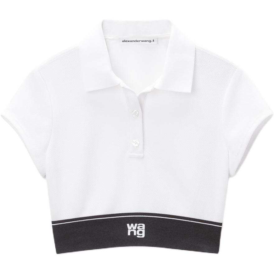 Alexander Wang Cheerleader cropped polo top